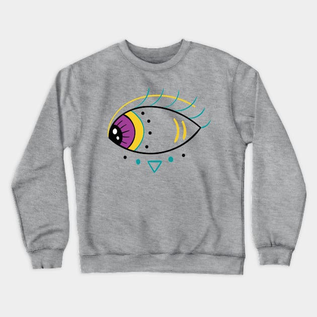 Eye For Evil Protection 333 Crewneck Sweatshirt by MINIMAL`